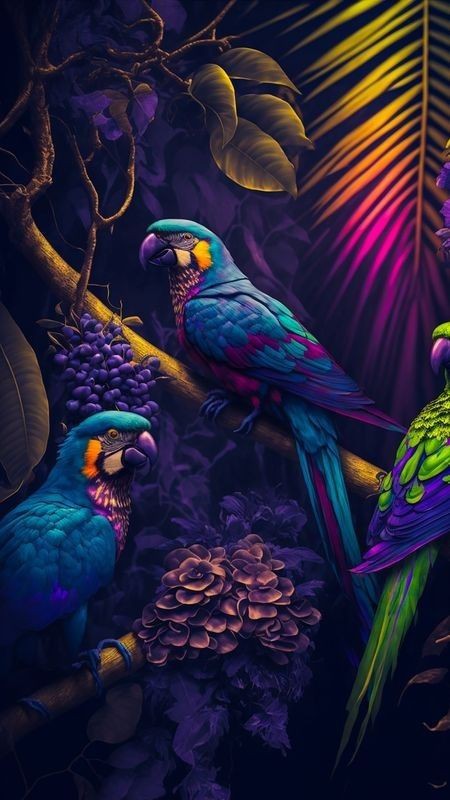 Mysterious Parrots Bead Art Kits