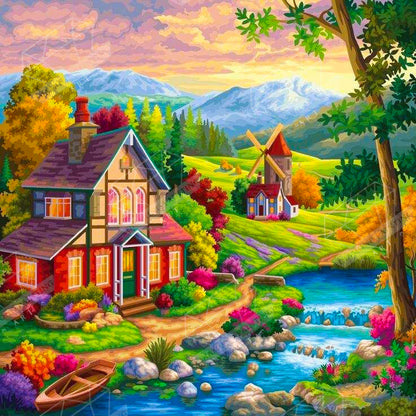 Peaceful Life Scenery Diamond Art