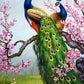 Peacocks On Cherry Blossom Branch Bead Painting Kit