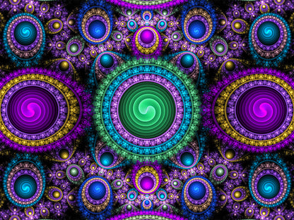 Purple Green Mandala Art Diamond Painting