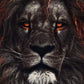 Red Eyes Of Lion 5D Diamond Bead Art