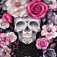 Skull In Roses 5D Diamond Bead Art 