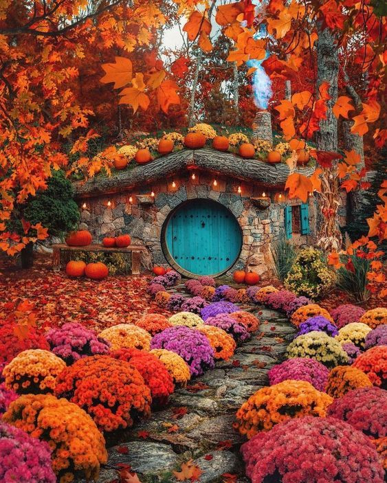 Small House In Autumn Bead Painting Kit