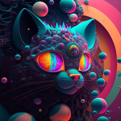 Smart Cat Diamond Art