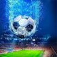 Soccer Ball Above Stadium Diamond Painting