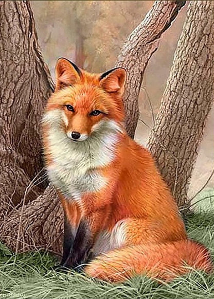 Staring Red Fox Diamond Bead Art Kits