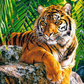 Atemberaubende Tiger-Diamantperlenkunst