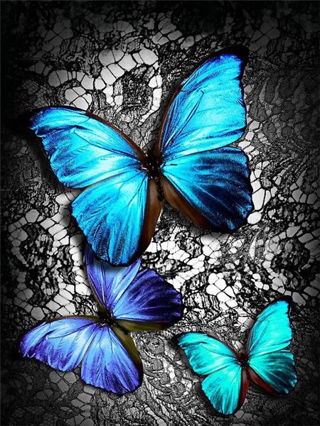 The Abstract Butterflies 5D DIY Diamond Bead Art