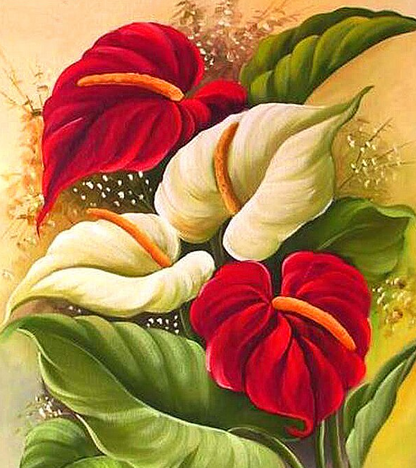 The Anthurium Flower Diamond Painting