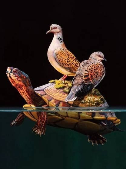 The Turtle Doves-Diamond Painting