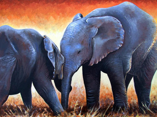 Two Baby Elephants Bead Painting Kit