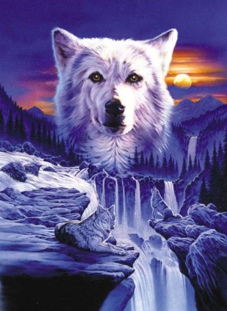 Wolf On The Waterfall Best Bead Art Kits