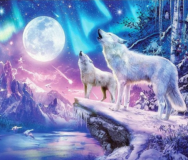 Wolves In Northern Lights Best Bead Art Kits